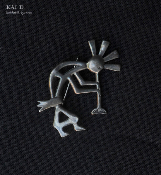 Sterling Silver Brooch - Kokopelli II