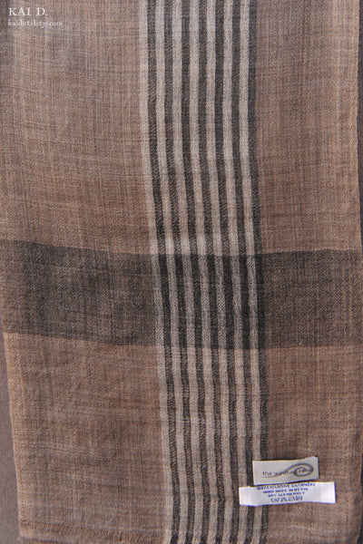 Ultra Light Cashmere Scarf - Brown Heather