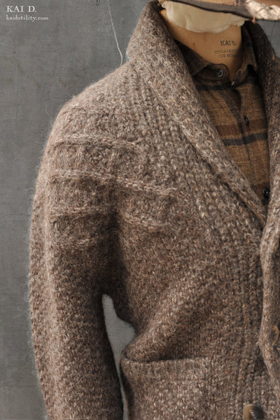 Andes Cardigan -Black/walnut - 3 (L)