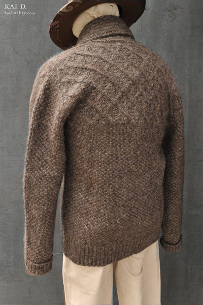 Andes Cardigan -Black/walnut - 3 (L)