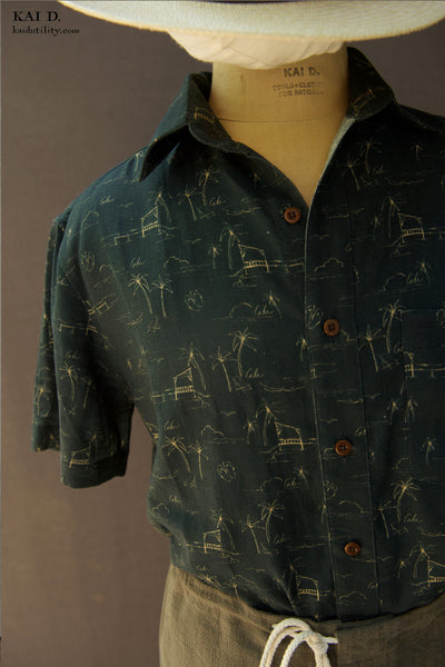 Cassady shirt - Tonal Tropical - M