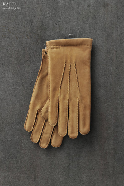 Lambskin Suede Gloves - Chamois - 8, 9