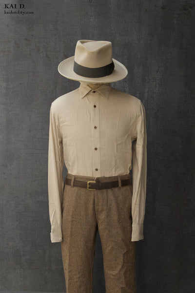 Ultra Soft Japanese Cotton Denham shirt - Oatmeal- M, L