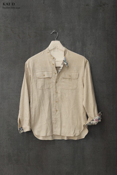 Jackie Shirt - Oatmeal Flannel - XS, M