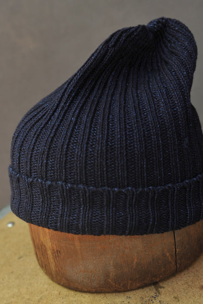 Indigo Cotton Beanie - Dark Indigo