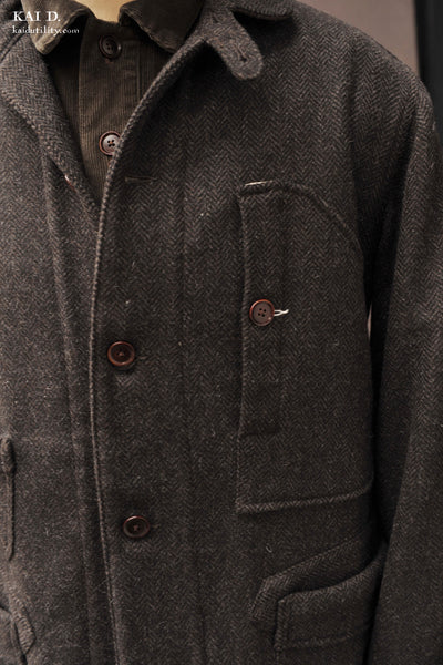 Degas Work Jacket - Herringbone Tweed - XL