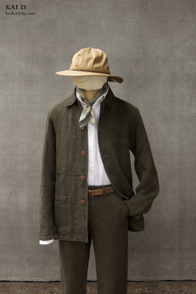No. 5 Linen Jacket- Elk -  44, 48, 50