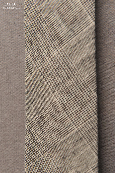 Glen Plaid Tie - Taupe