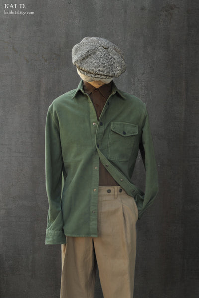 Moleskin Overshirt - Army Green - XL