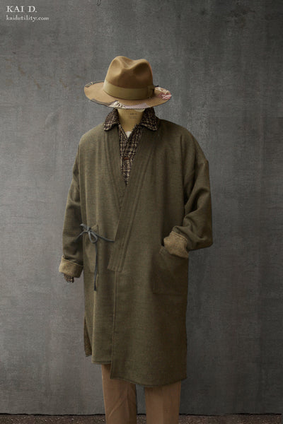 Full Length Japanese Farmer Coat - Miyama - Medium