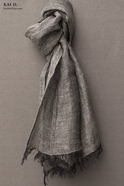 Linen Scarf - Texture Grey