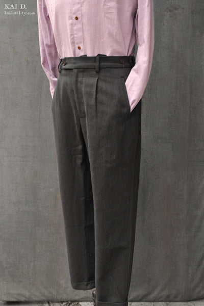 Novelist Trousers - Cotton Herringbone - 38