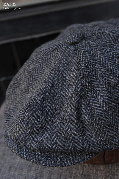 Peaky Hat - Classic Wool Herringbone - M, L