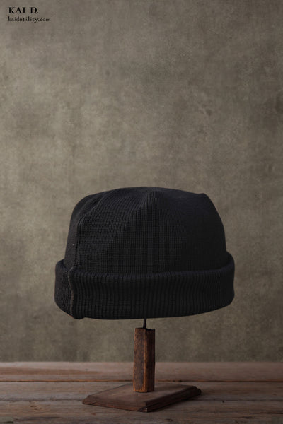 1940s Army Beanie - Black