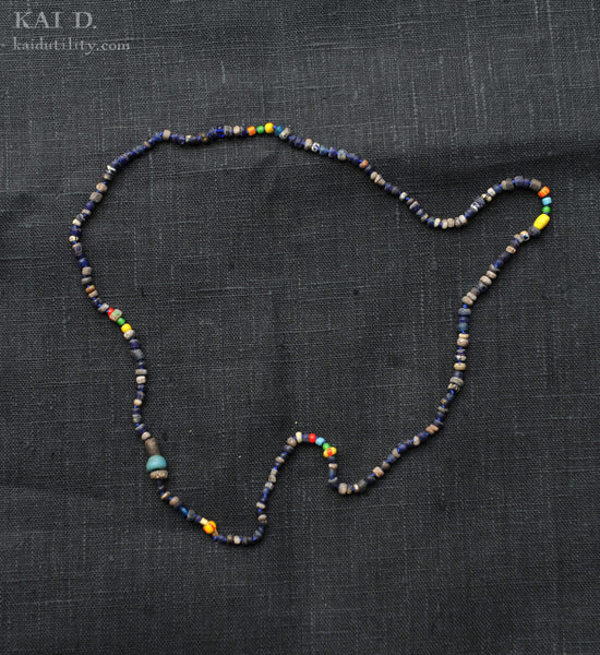 Handmade Beaded Necklace -  Indigo J