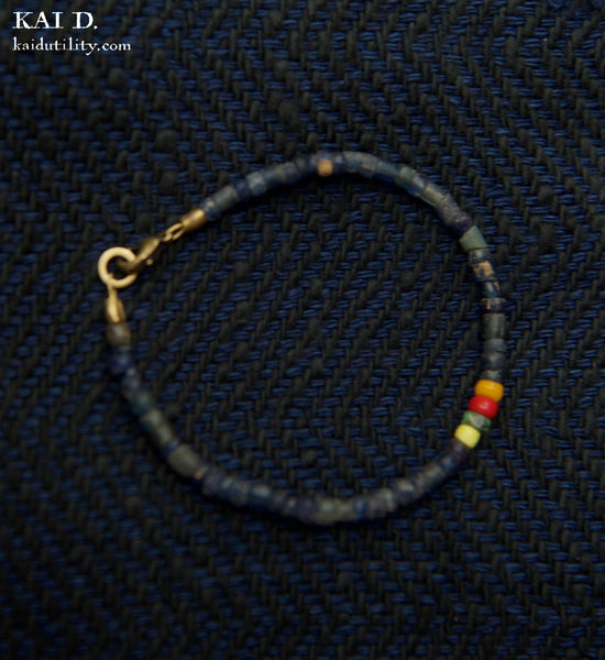 Handmade Beaded Bracelet - Indigo F