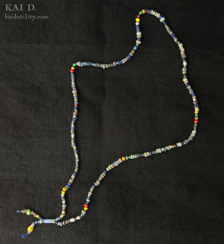 Handmade Beaded Necklace -  Indigo F