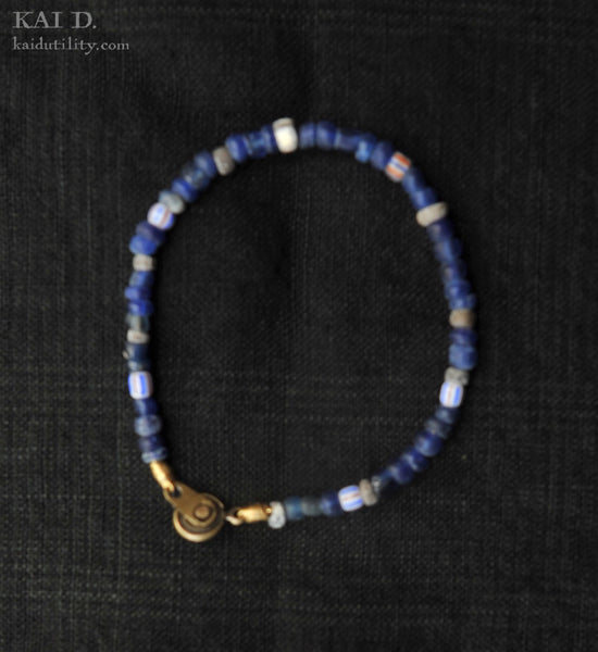 Handmade Beaded Bracelet - Indigo B