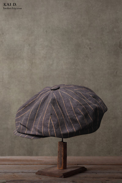 Peaky Hat - Striped Linen  - M, XL
