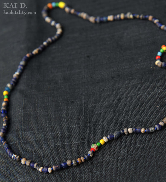 Handmade Beaded Necklace -  Indigo J