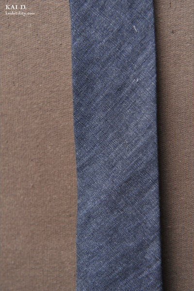 Irish Linen Tie - Texture Blue