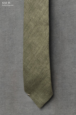Irish Linen Tie - Garden Green