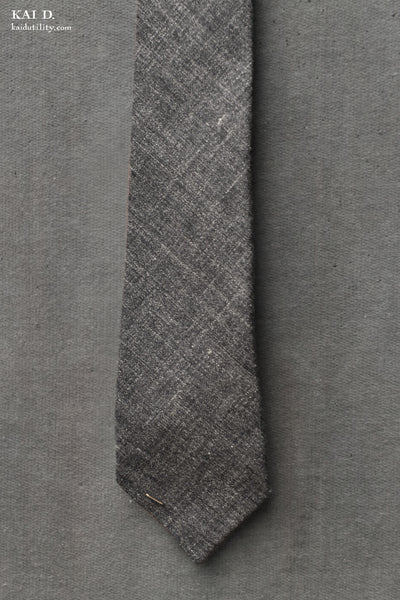 Irish Linen Tie - Texture Grey