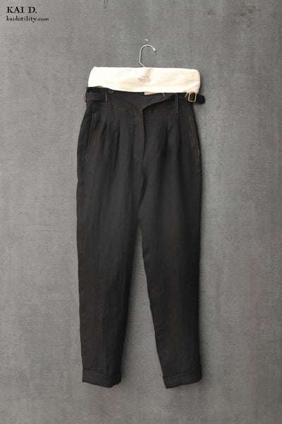 Isa Pants - Linen Herringbone - XS, S, L