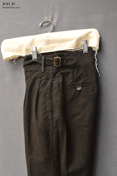 Isa Belted Pants - Cotton Moleskin - XS, L, XL