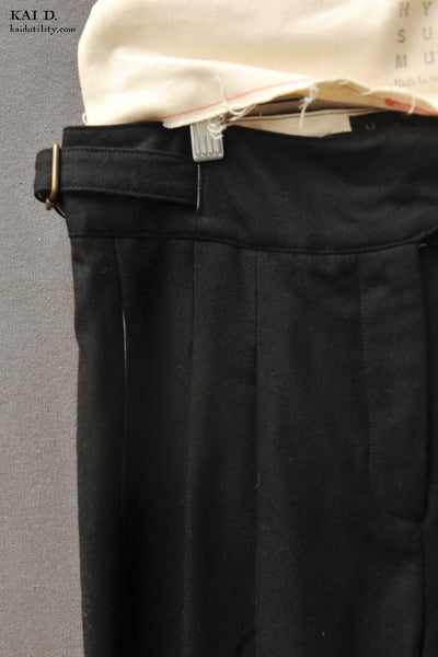 Isa Belted Pants - Wool Cashmere Blend - S, M