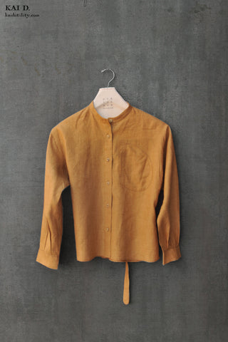 Edith Belted Shirt - Pure Linen