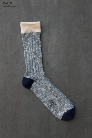 Paul Cotton Slub Socks - Khaki