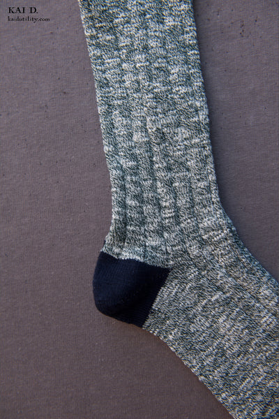 Paul Cotton Slub Socks - Khaki
