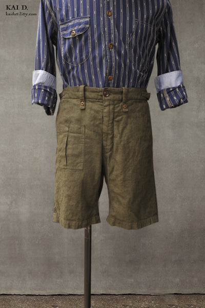 Martin Shorts - Over dyed Cotton Linen - 29, 31, 35