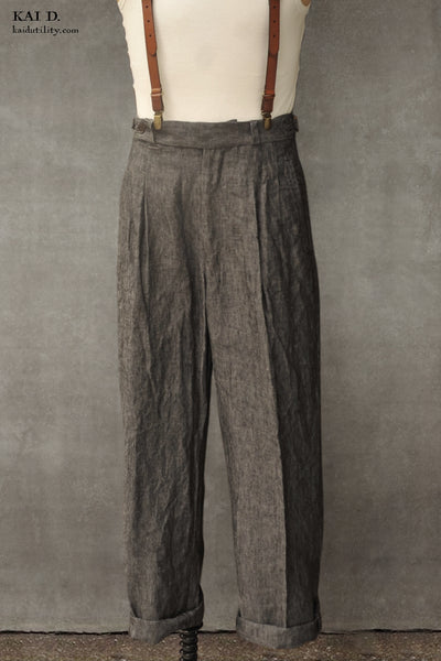 Wide Leg Matisse Pants - Texture Black - 30, 32