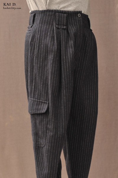 Milo Pants - Wool Pinstripe - 30