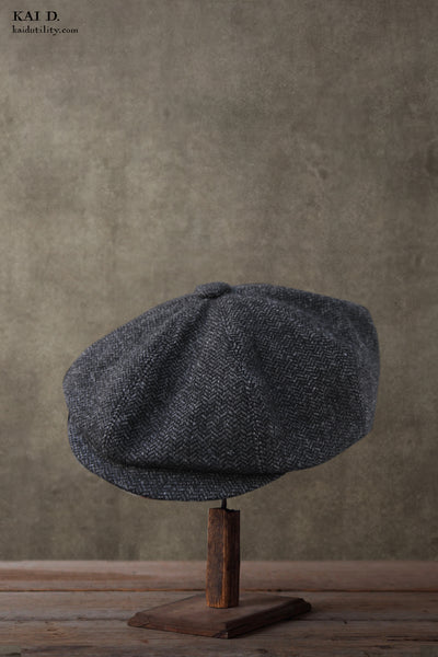 Peaky Hat - Mini Wool Herringbone - M