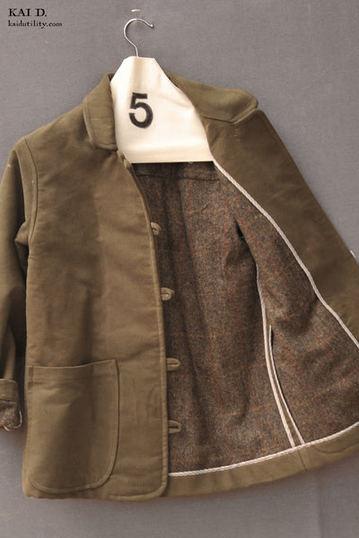 Heavy Moleskin Mead Jacket -  Olive - S