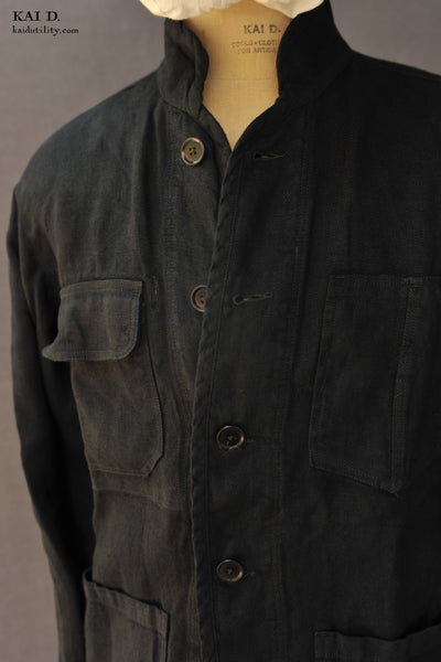 Mondrian Shirt Jacket - Garment Dyed Linen -  M, XL, XXL, XXXL