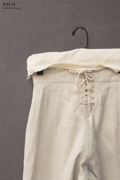 Japanese Linen Sailor Pants - Oatmeal - XS, S, M