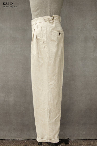 Wide Leg Matisse Pants - Oatmeal - 31