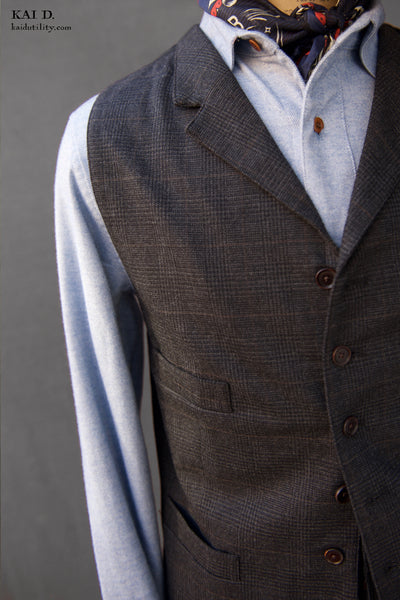 Doyle Vest - Tonal Wool Plaid - M, L, XL