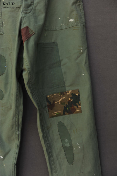 Military Boro Chino - Fatigue Green - Size 33/34