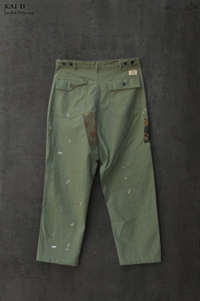 Military Boro Chino - Fatigue Green - Size 33/34