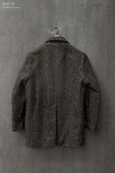 Reese Wool Coat - Oversized Herringbone - XS, S