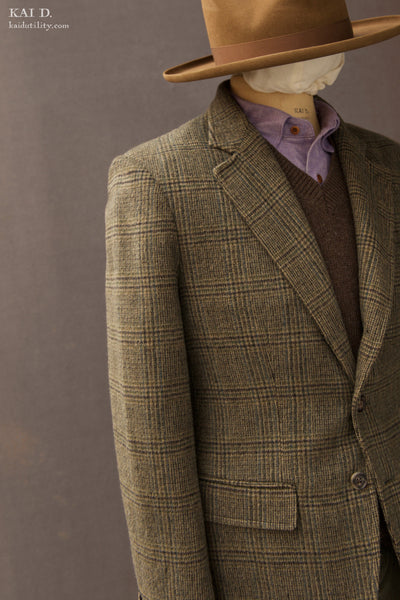 Tonal Wool Plaid Serra Blazer - S/M