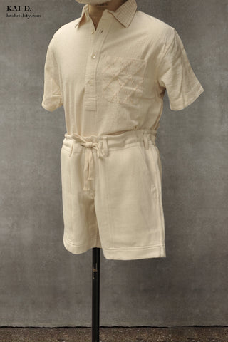 Obelisk Shorts -  Undyed Denim - 3, 4