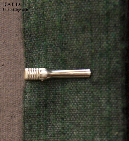 Vintage Tie Clip - K (Simple Grooved)