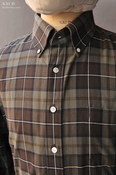 Tartan Shirt - Green - M, L
