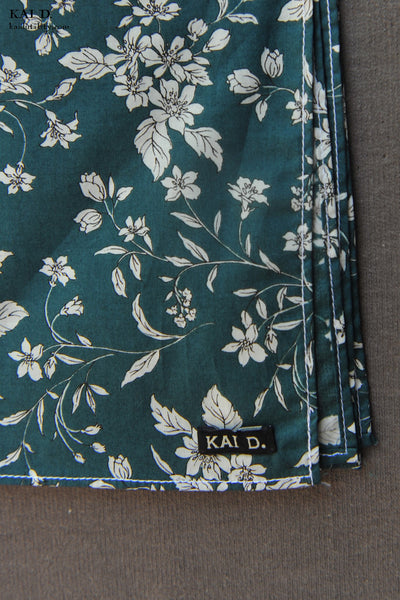 Liberty Print Floral Pocket Square - Teal